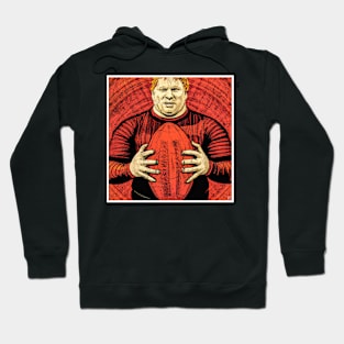 Rugby Player Print Hoodie